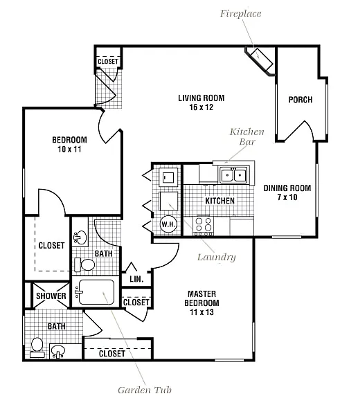 Floor plan Crooked Stick