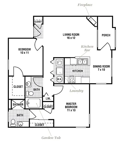 Floor plan Crooked Stick
