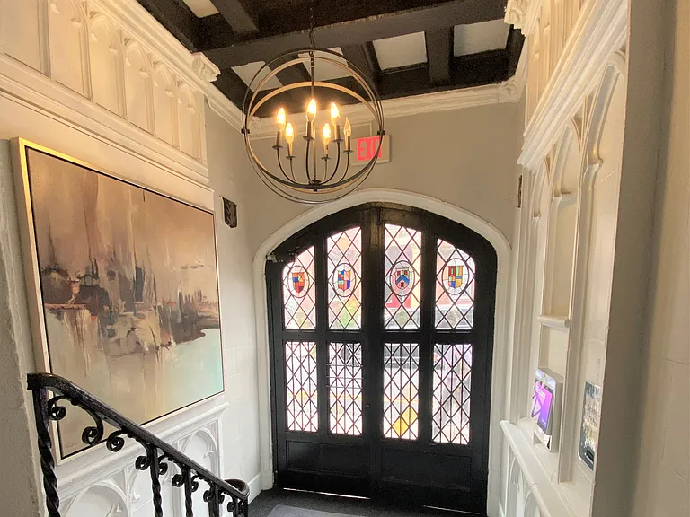 Historic Stained Glass Iron Doors of the Vestibule