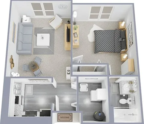 One bedroom, one bath, 645 square foot apartment home One bedroom, one bath, 645 square foot apartment home