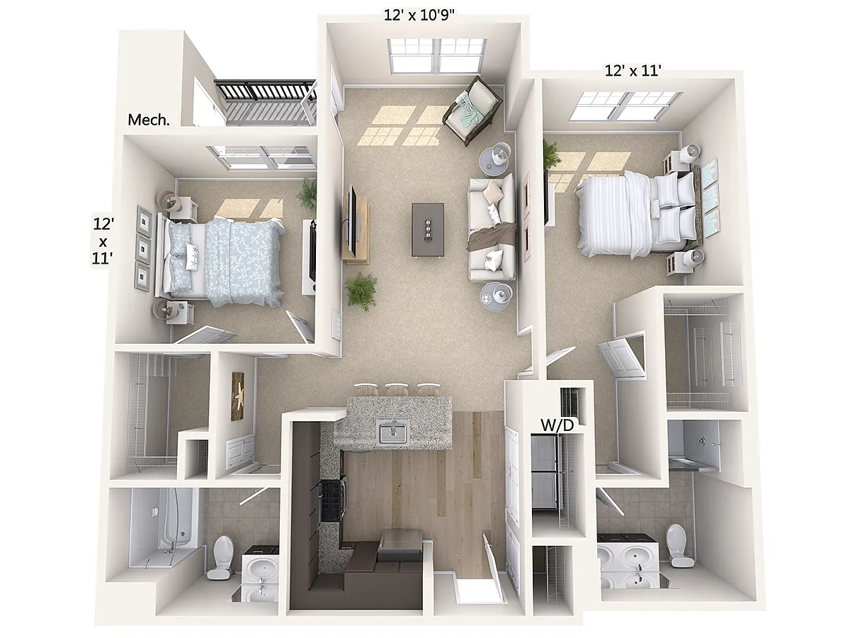 Floor plan B2-1115sq-Stainless