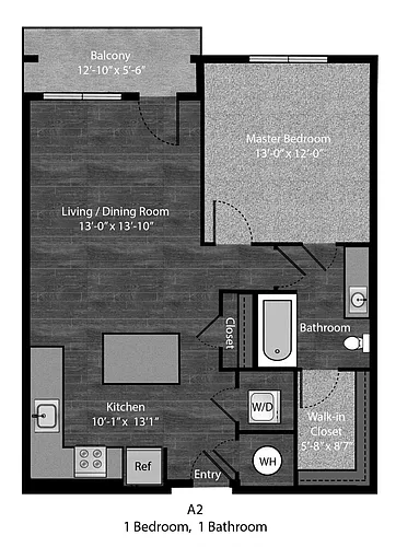 Floor plan Bronte - 1Bed