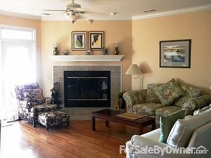 Living room overlooking the marsh