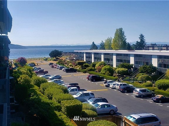 View of the Puget Sound, Vashon Island, and Olympic Mountains from your deck