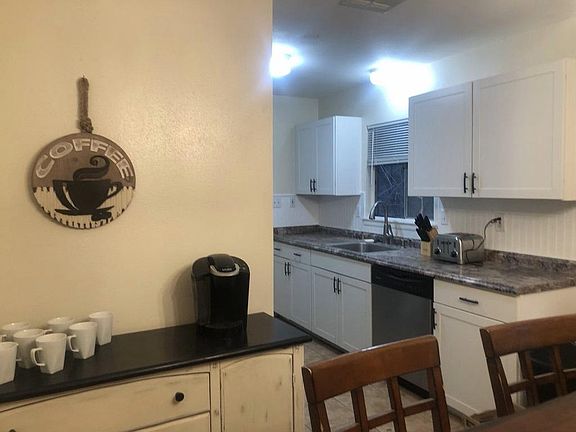 KItchen with coffee bar