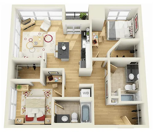 Floor plan 2 Bedroom FF