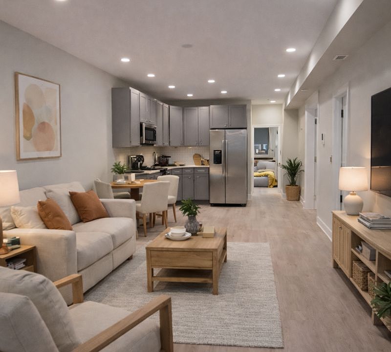 Living Room - Kitchen