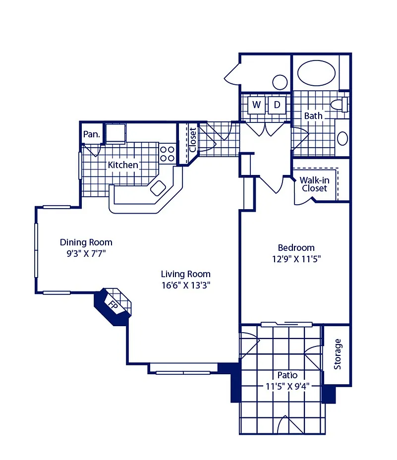 Floor plan 1B