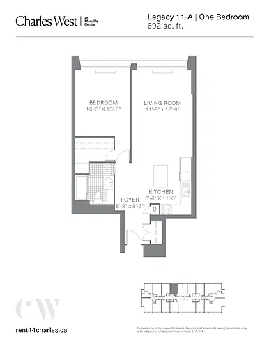 Floor plan 1 Bedroom Suite 1 Bed 1 Bath 4