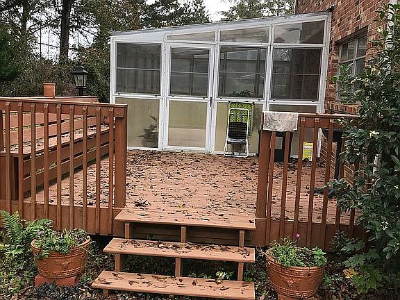 Back deck and sun room 