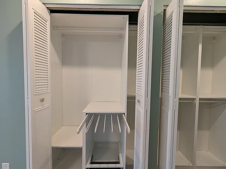 Master bedroom closets.