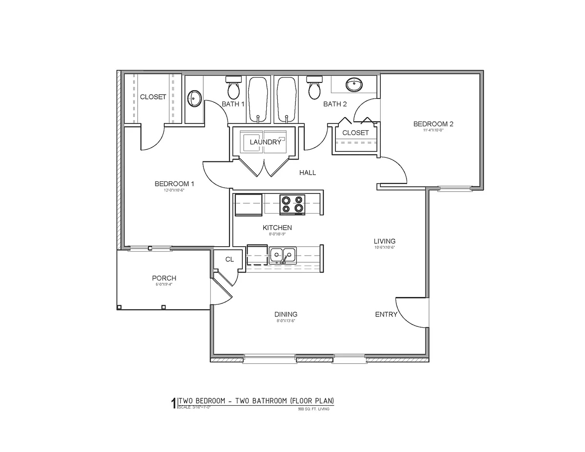 Floor plan 2 Bedroom