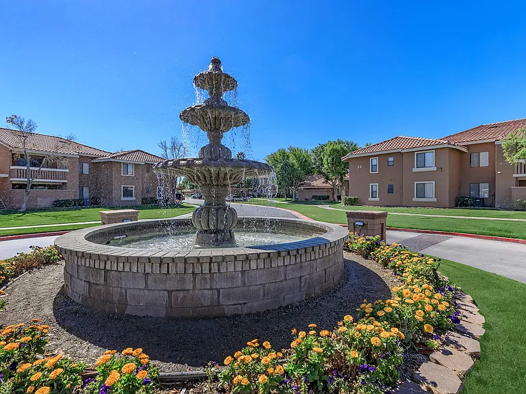 BEAUTIFUL LANDSCAPING AT SMOKETREE APARTMENTS IN INDIO, CA