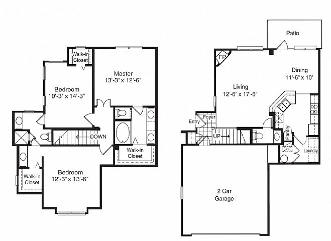 Floor plan TH4 Renovated Attached Garage Included