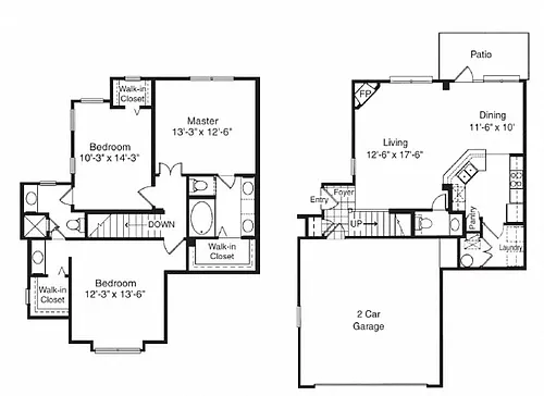 Floor plan TH4 Renovated Attached Garage Included
