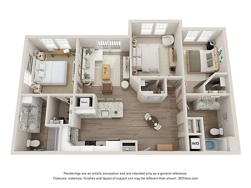 Floor plan Marlin | 3 Bed | 2 Bath