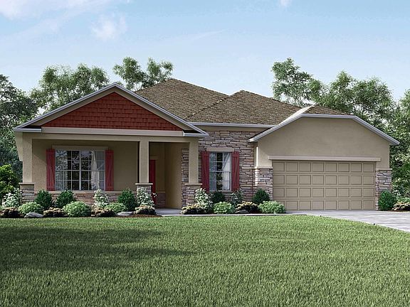 Elevation C Partial Stone Front with 2 Car Garage