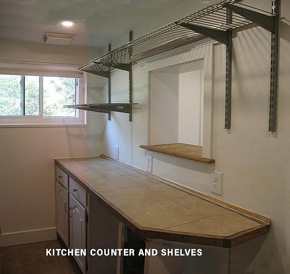 Kitchen counter.