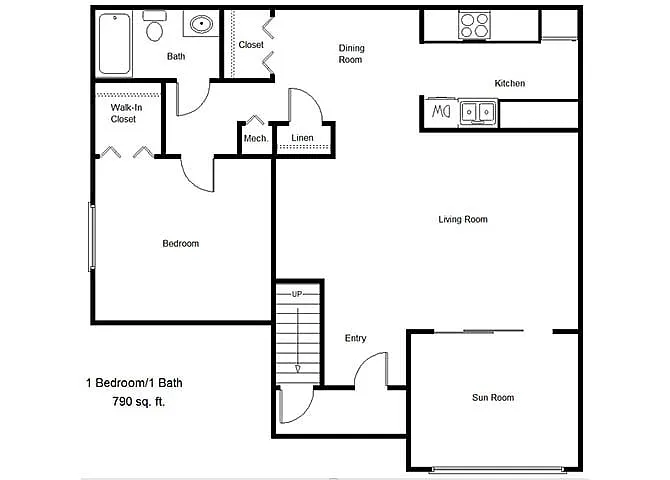 Floor plan One Bedroom