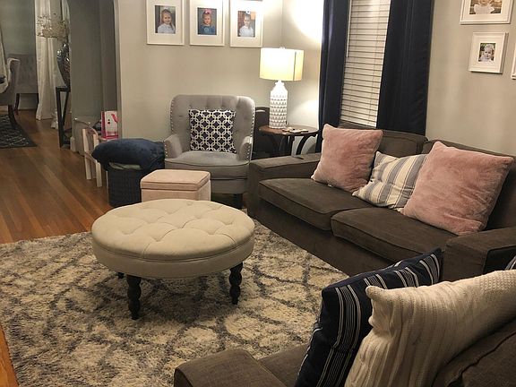 Living room- foyer entry with large closet behind, office nook then dining room beyond
