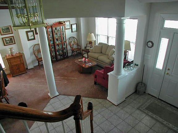 Living room & foyer from stairway