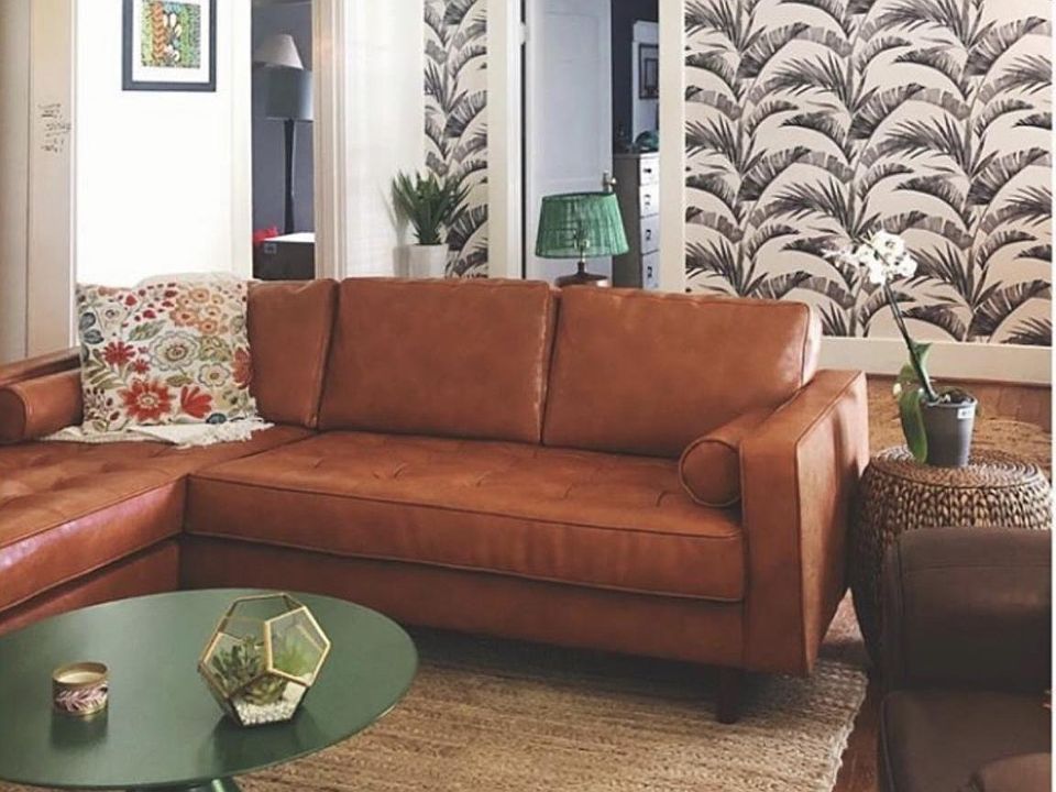 Space behind couch for dining table.