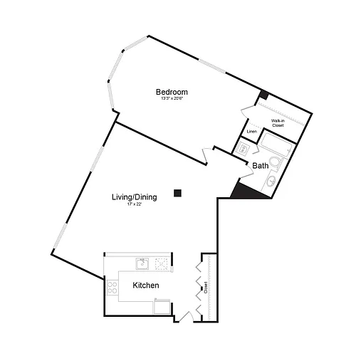 Floor plan olqa10k | 1 Bed | 1 Bath