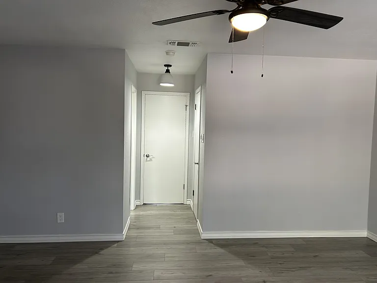 Entry into master bedroom. To the left is the master bath, to the right is the walk-in closet.
