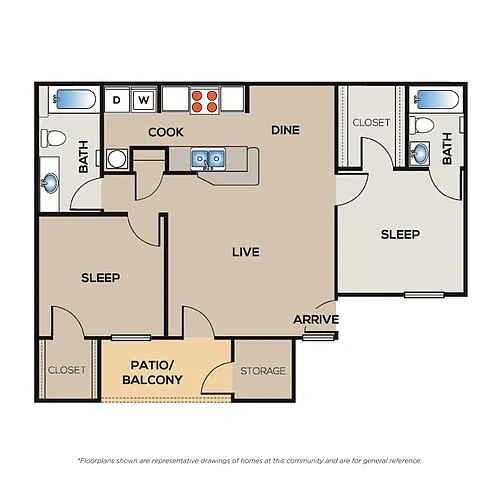 Floor plan Two Bedroom