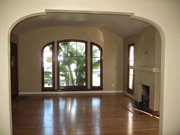 wood burning fireplace