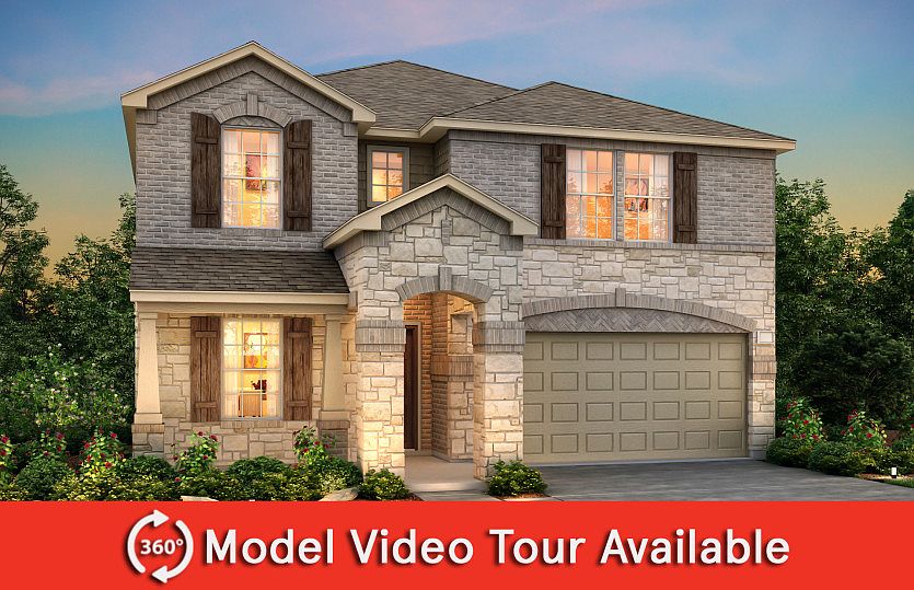 The Kisko, a two-story home with 2-car garage, shown with Home Exterior R
