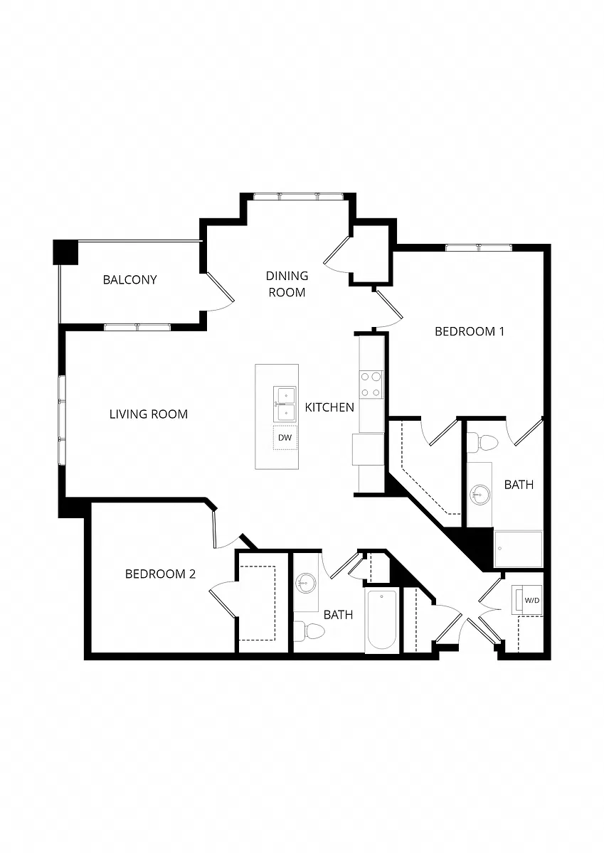 Floor plan 2X2 G