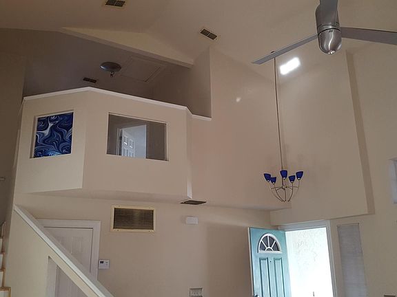 Living room view of loft