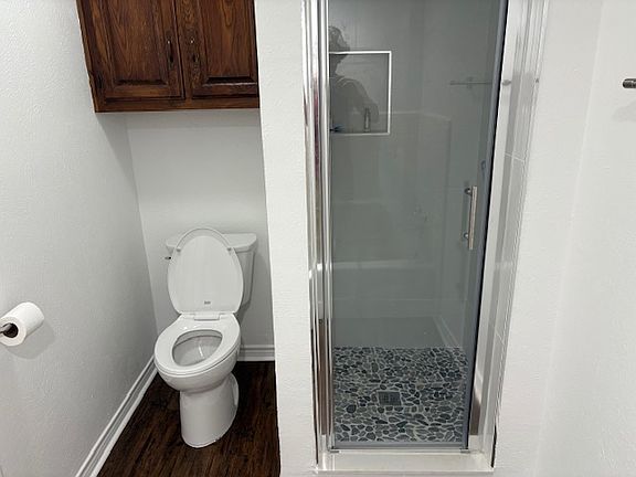Master Bath Toilet and Shower Stall