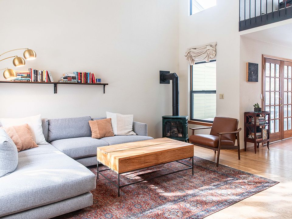 Living room with gas stove