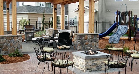 Cozy Outdoor Fireplace