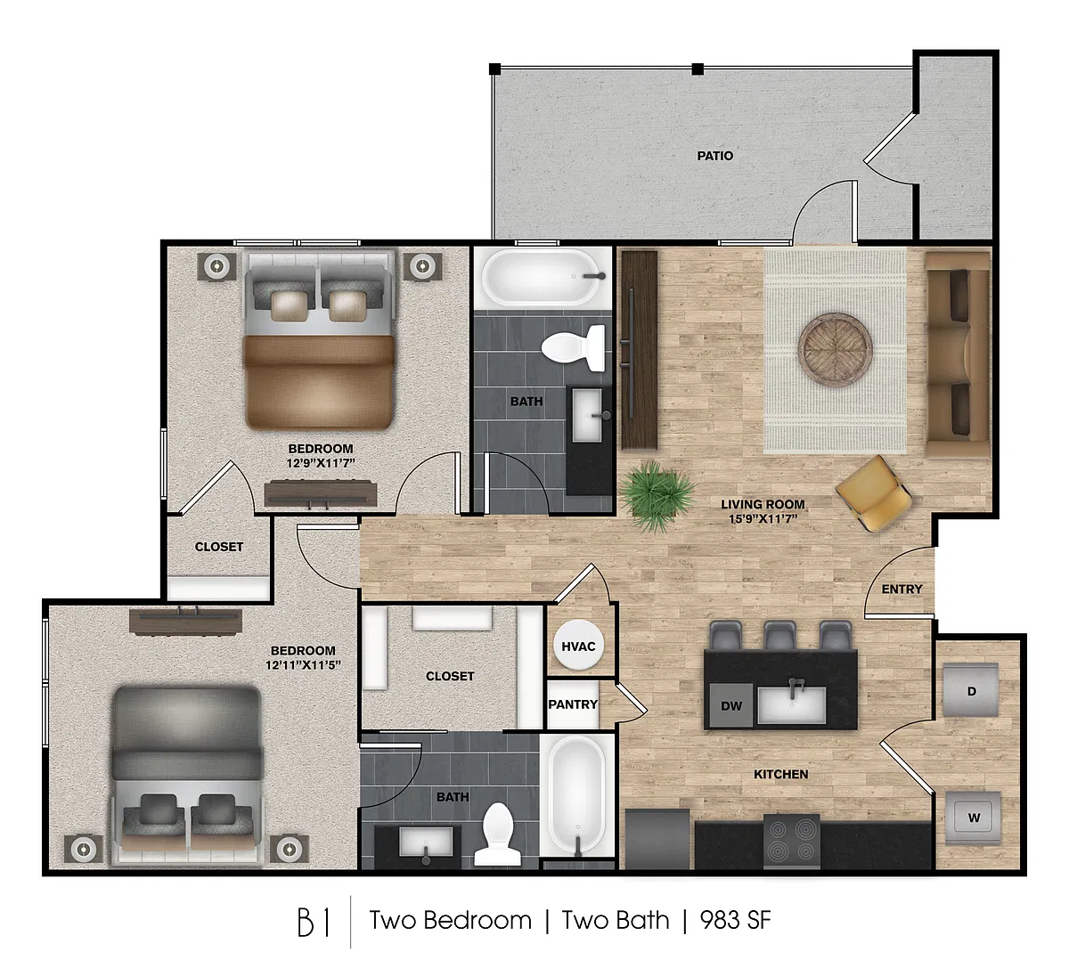 Floor plan B1