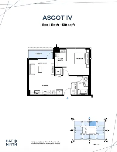 Floor plan 1 Bedroom