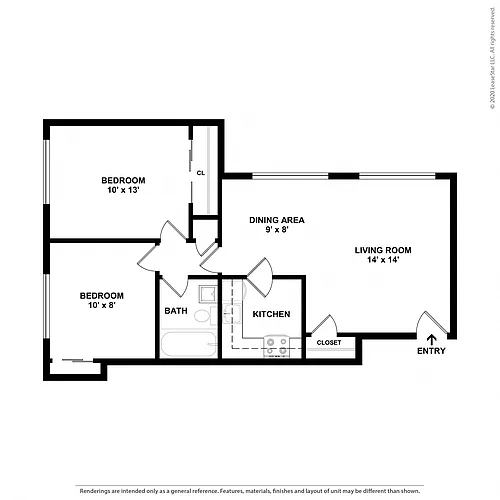 Floor plan 2 Bedroom
