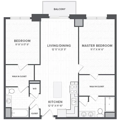 Floor plan 2B2BA-2AA