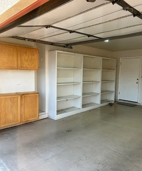 Garage, left side with storage