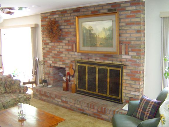 Family rm fireplace