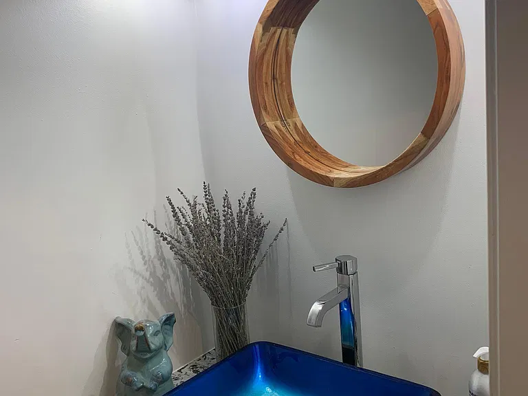1/2 bath.