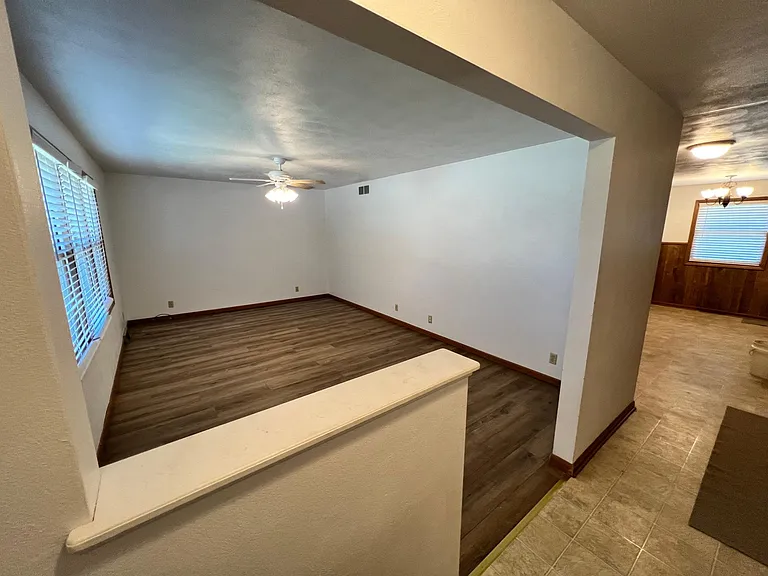 living room as seen from inside the front door