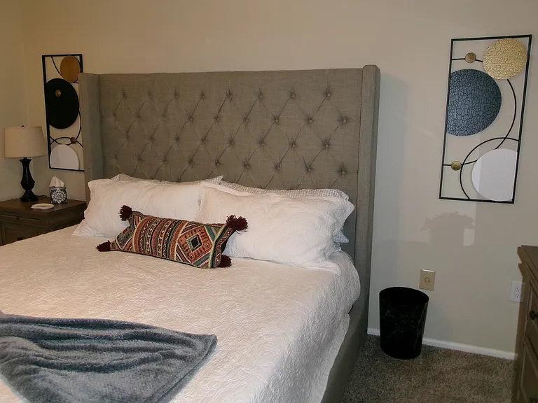 King bed in the master.