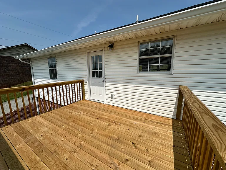 Exterior rear deck