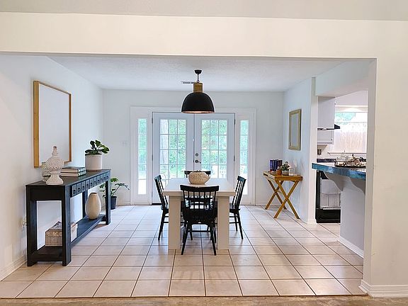 Dining room view from living