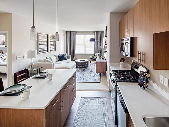 One Bedroom Kitchen Living
