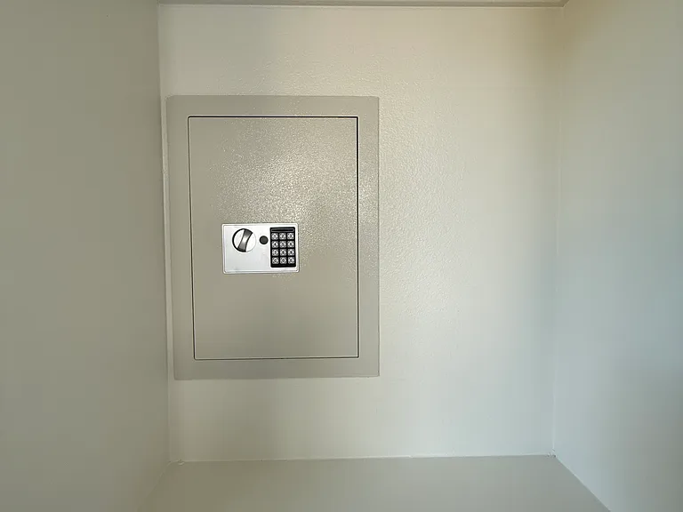 Built-in wall safe.