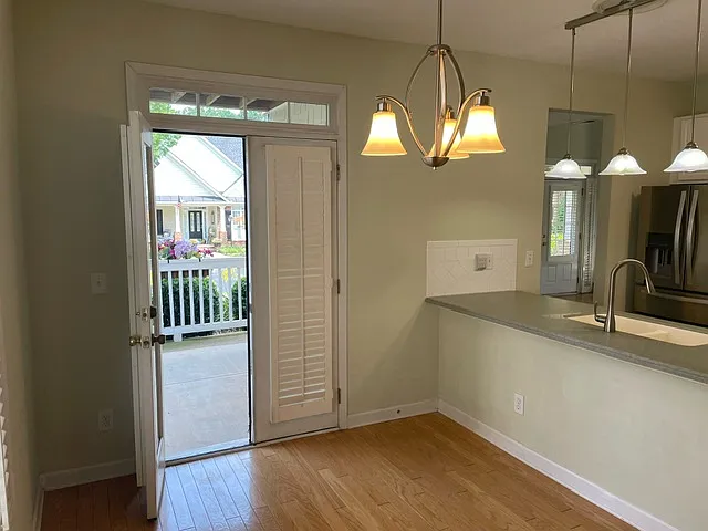 kitchen and enclosed kitchen porch
